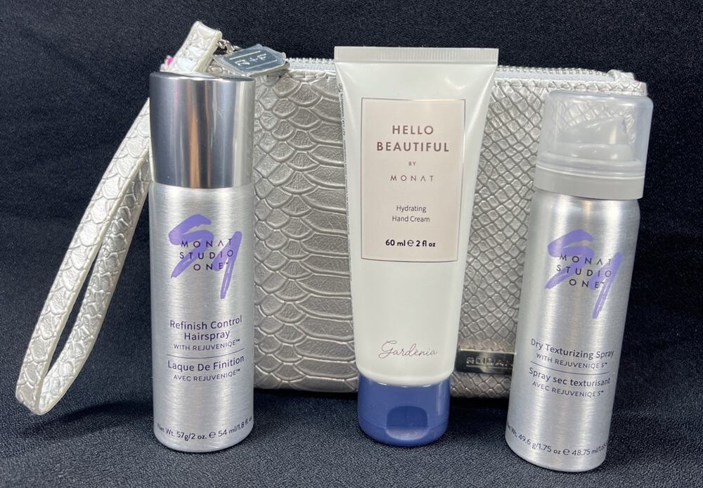 MONAT Travel Size Lot Plus Rodan + Fields Cosmetic Makeup Bag